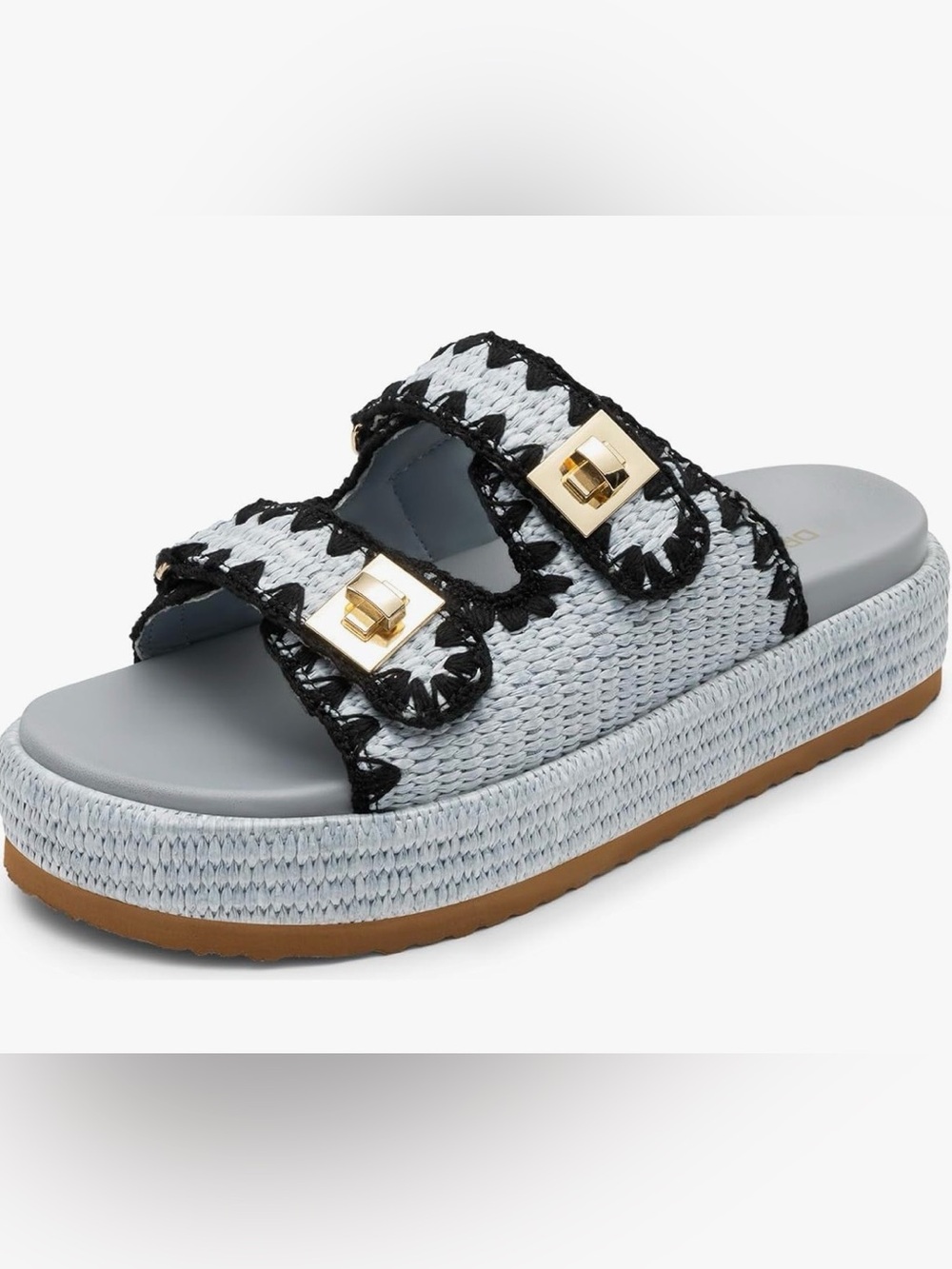 Dream Pairs - Platform Woven Raffia Sandals Espadrilles
